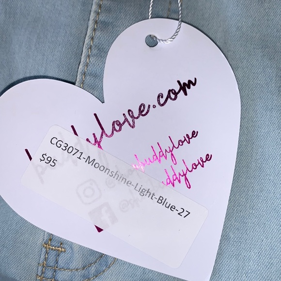 NWT Buddylove moonshine hi waist flare light blue Jean pants sz 27 - Picture 5 of 11